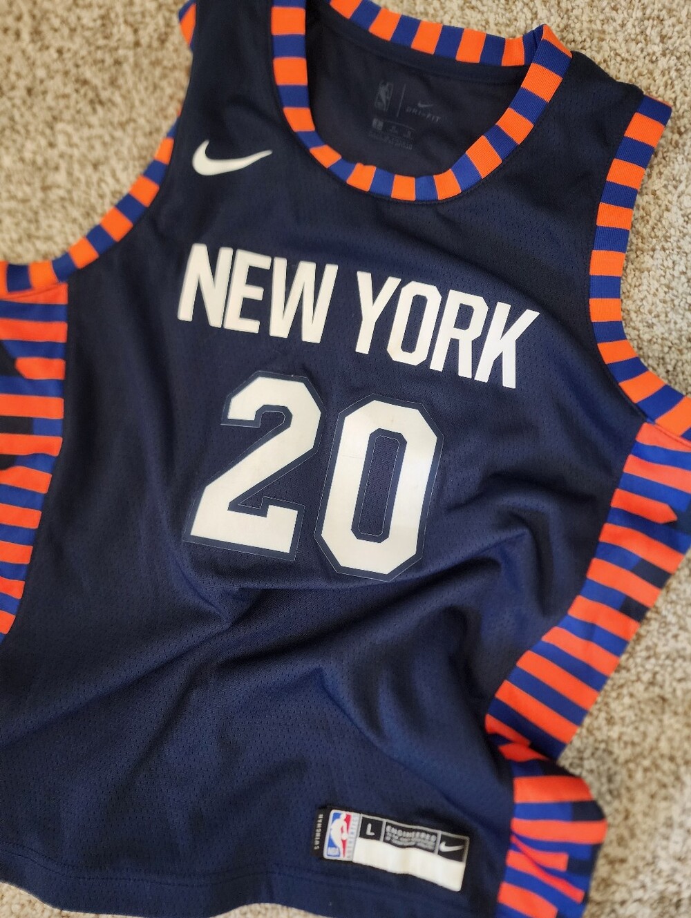 🏀New York Knicks NIKE  City Edition Jersey Kevin Knox II NBA Youth L 🔥 Y2K